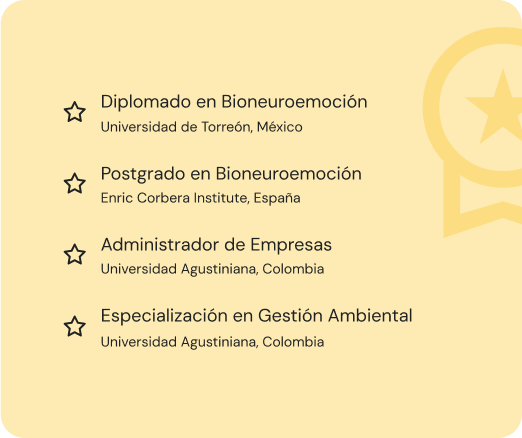 imagen con textos sobre diplomado de bioneuroemoción